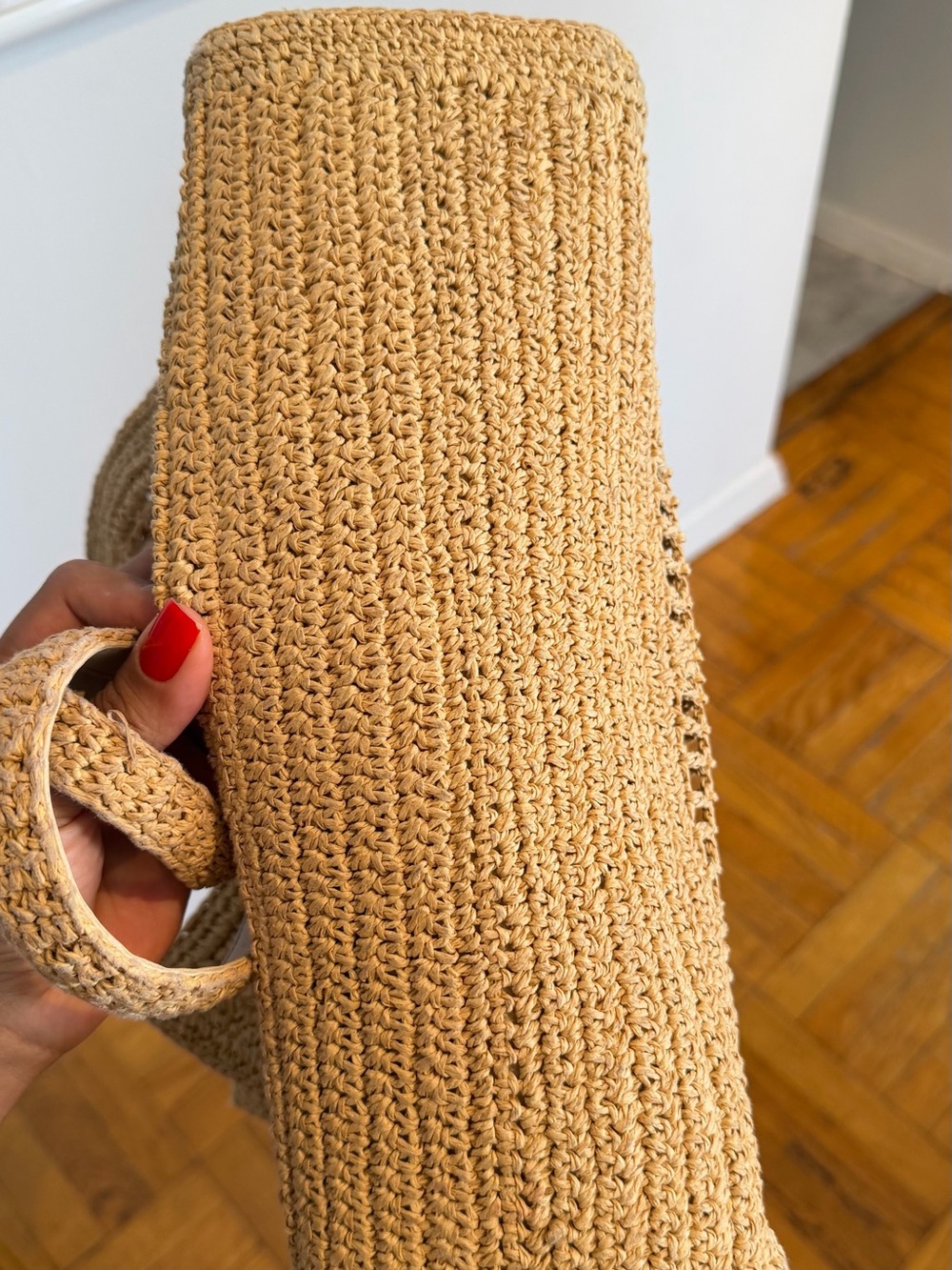 Tory Burch Woven Raffia Tote in Tan - Picture 8 of 9